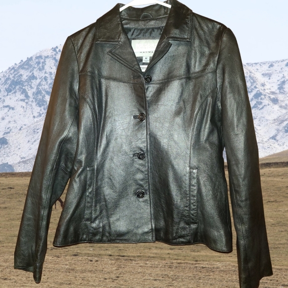 Veste En Cuir Léger Wilson Pour Femme - Taille L, Occasion En Très Bon état, Style Décontracté